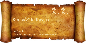 Kocsák Kevin névjegykártya